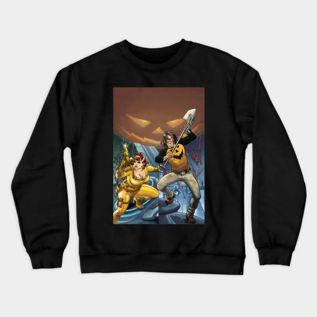 Halloween Man/Lucy Futureshock Crewneck Sweatshirt by DrewEdwards